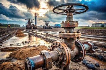 a water tap in a polluted environment