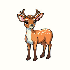 Vector cute deer illustration