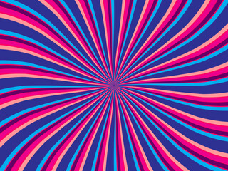 Vintage retro banner background. Colorful grunge wave wallpaper. Vector illustration. Twist party backround pattern.