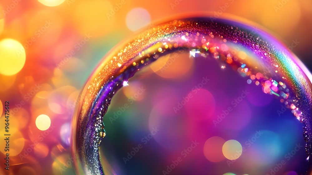 Poster colorful close-up dynamic composition soap image
