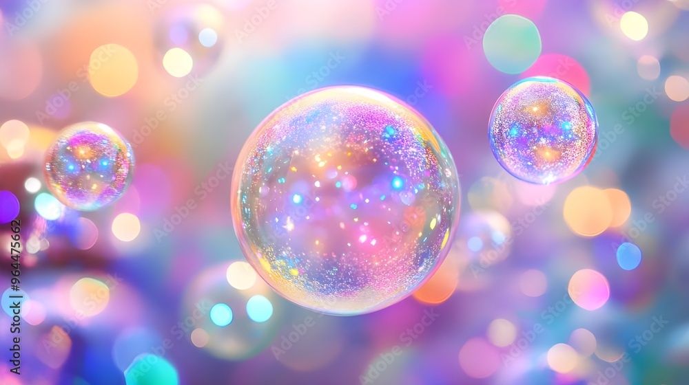 Poster colorful soap composition shown in dynamic close-up image