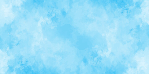 Abstract soft sky blue watercolor sky and clouds. grunge tint light blue watercolor background. Hand painted light blue background with watercolor.	