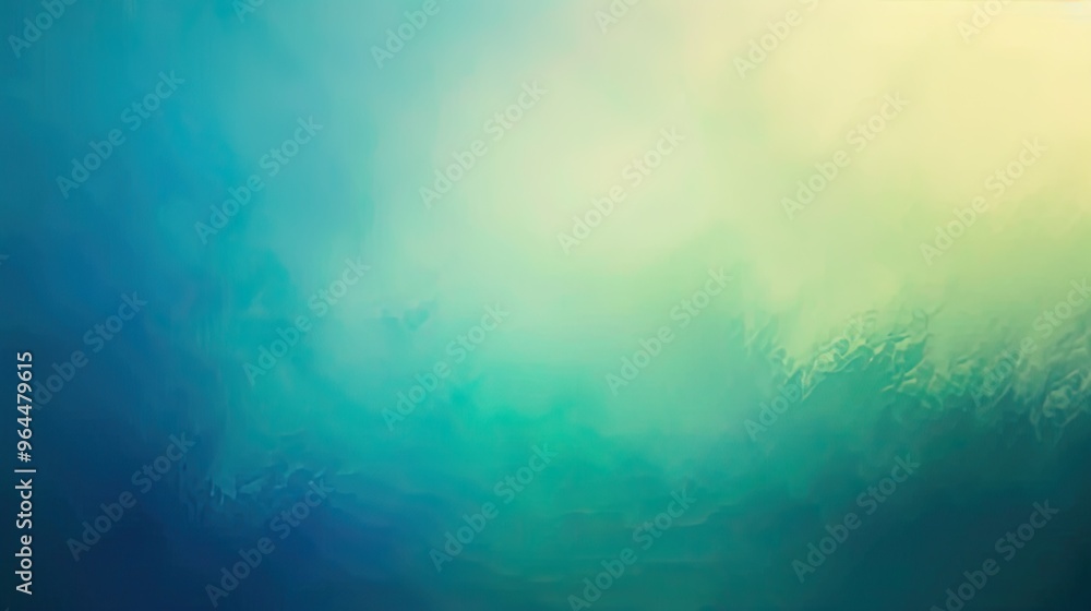 Poster a serene abstract background blending soft blues and greens with a hint of light, evoking calmness a