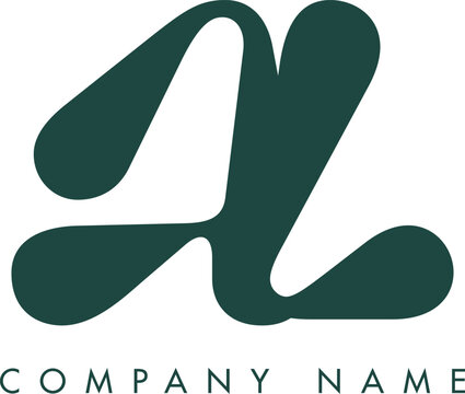 Creative Abstract Initial Letter AL Logo Design