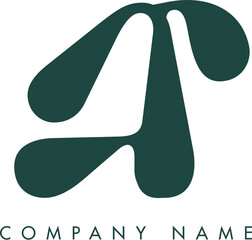 Creative Abstract Initial Letter AT Logo Design