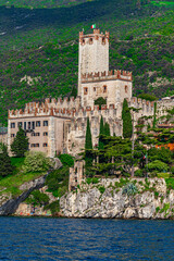 Fototapeta premium The Scaliger Castle of Malcesine, Italy