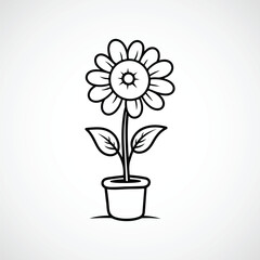 Flower pot icon vector illustration