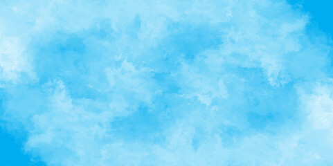 Abstract soft sky blue watercolor sky and clouds. grunge tint light blue watercolor background. Hand painted light blue background with watercolor.	