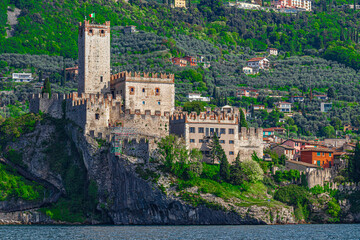 Obraz premium The Scaliger Castle of Malcesine, Italy