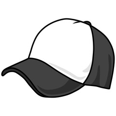 Trucker Hat Snapback Baseball Cap Illustration Vector Icon