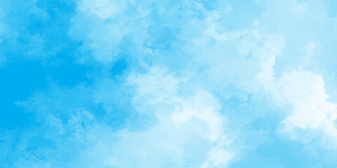 Abstract soft sky blue watercolor sky and clouds. grunge tint light blue watercolor background. Hand painted light blue background with watercolor.	