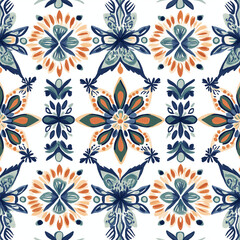 Obraz premium boho seamless pattern with art