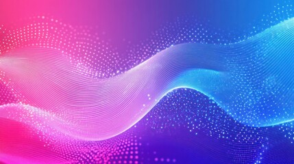 Fototapeta premium Abstract Digital Art with Blue and Pink Gradient