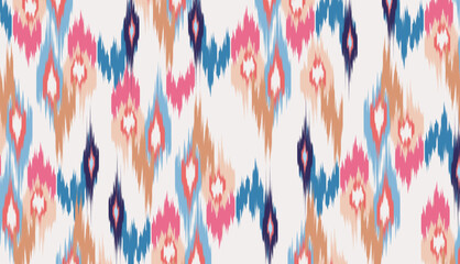 geometric ethnic vintage texture vector art design. textile fashion pattern line ikat seamless pattern and batik fabric texture asian background wallpaper geometry indian. Ethnic abstract ikat art .