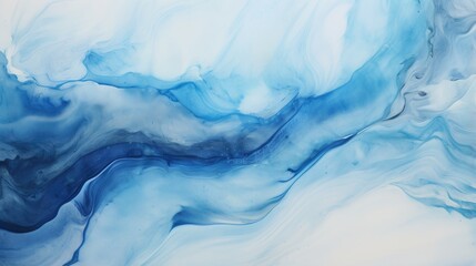 Fototapeta premium A serene abstract composition featuring flowing shades of blue and white, evoking a sense of calm and tranquility.