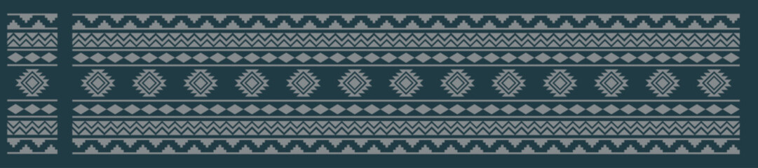 traditional fabric textile blue pattern ornamental decoration seamless