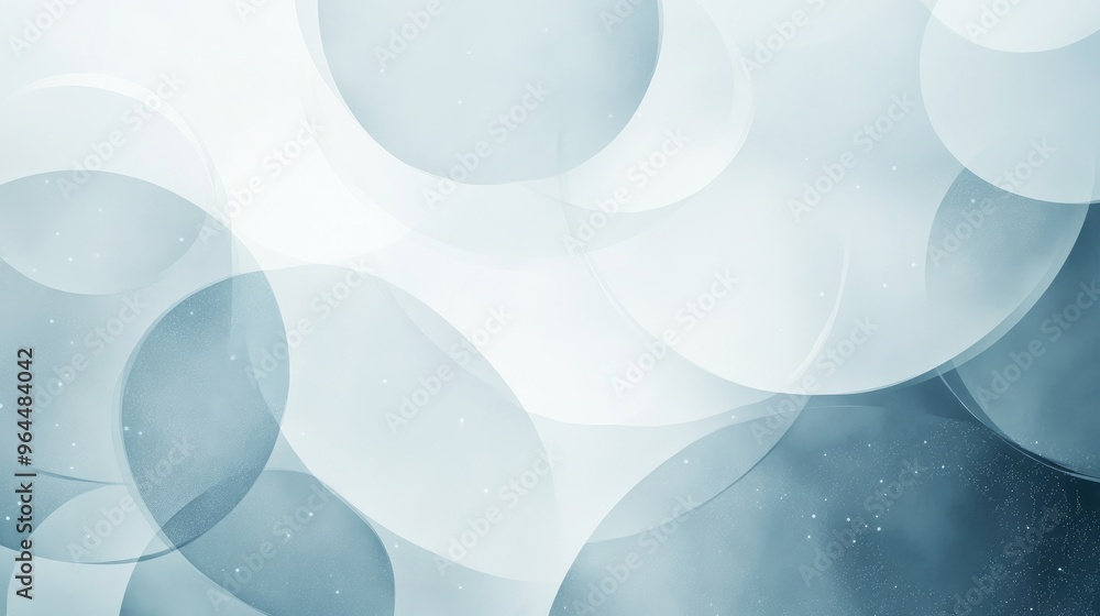 Poster a background of soft, transparent circles layered with dotted lines, creating a clean and modern vis