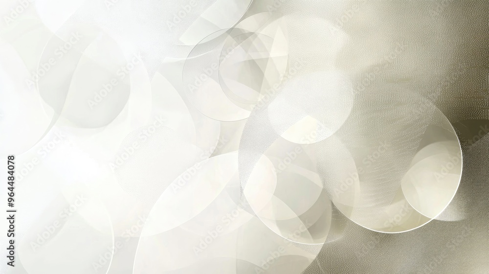 Poster a background of soft, transparent circles layered with dotted lines, creating a clean and modern vis