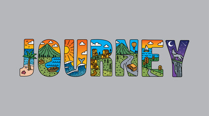 journey typography design vector, for t-shirt, poster and other uses