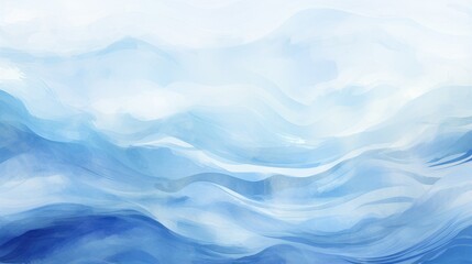 Obraz premium A serene abstract depiction of ocean waves in varying shades of blue, evoking a sense of calm and tranquility.