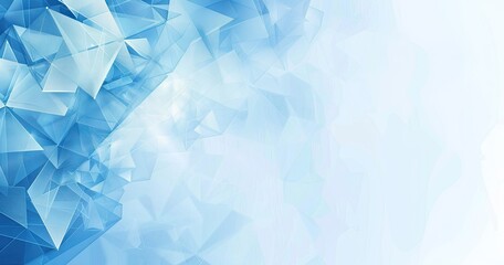 Obraz premium A serene abstract design featuring blue geometric shapes and gradients, ideal for backgrounds or digital projects.