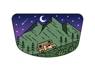 natural scenery in the frame illustration