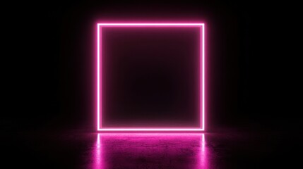 Pink Neon Square Light