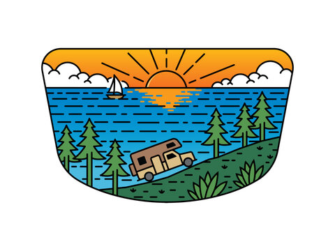 recommend clip art: natural scenery in the frame illustration