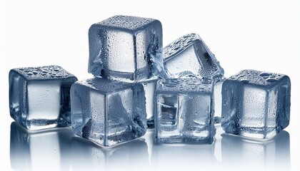 ice cubes isolated on white background