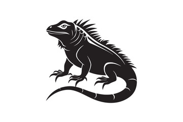 Iguana silhouette vector illustration, Iguana silhouette vector, Iguana silhouette PNG 