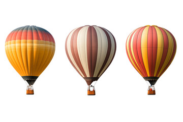 Obraz premium Air balloon hot air balloons isolated on transparent or white background, png