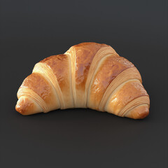 croissant on white background