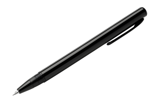 Black pen cutout png file. isolated on transparent or white background, png