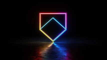 Fototapeta premium Neon Geometric Shape