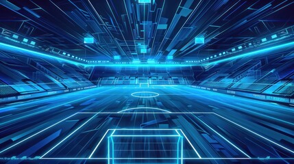 Futuristic Stadium: A Digital Arena