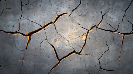 Obraz premium A textured grey concrete wall, worn and weathered, tells a silent story.