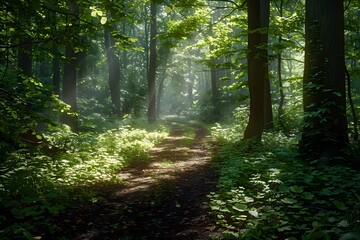 Obraz premium morning in the forest