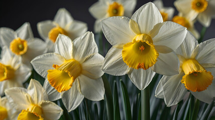 Obraz premium Daffodil flowers on peak bloom