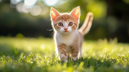A cute, four-month-old kitten.