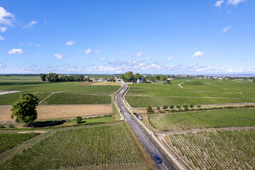 The Médoc vineyards, with their iconic châteaux along the route of the great wines, offer a prestigious panorama of lush vines and renowned estates.