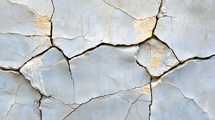 Obraz premium The surface of a cracked wall, distressed and beautifully flawed.