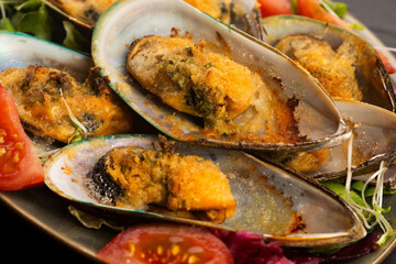 Homemade Baked Clams with Garlic and Parsley
