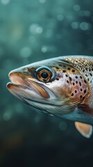 Naklejka premium trout isolated on abstract background
