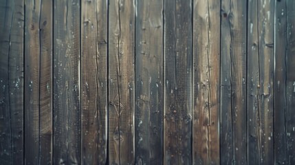 Obraz premium An up-close shot of a rustic, weathered wooden fence, capturing the textured, natural beauty and aged character of the wood.