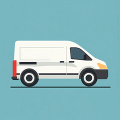 Van icon with a boxy shape, representing a delivery vehicle, in a simplified, flat style