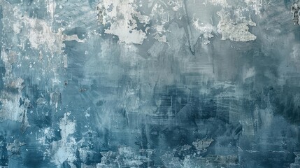 Obraz premium Abstract panoramic grunge grey-blue background with rough texture and copy space.