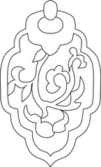 Sketch vector illustration silhouette design image icon logo symbol ornament decoration ethnic classic vintage traditional door handle