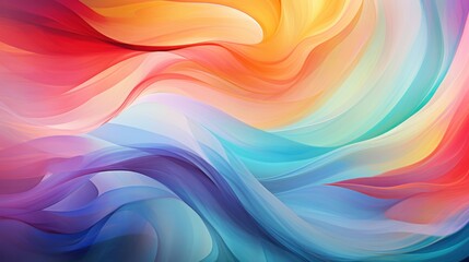 Vibrant Abstract Flowing Colorful Waves - Dynamic Gradient of Swirls