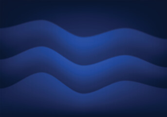 Wavy stripes blue color background vector.