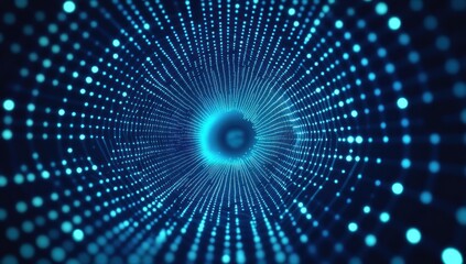Fototapeta premium Abstract Blue Tunnel of Light